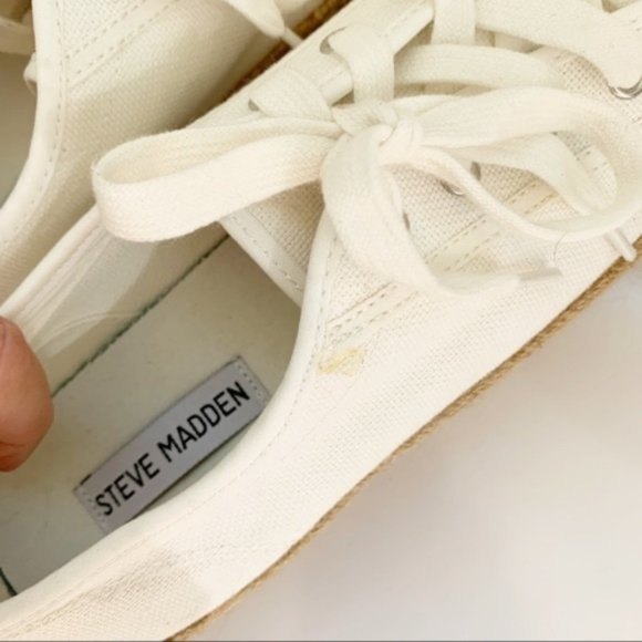 Steve Madden | White Hampton Platform Shoes 9B - Picture 9 of 11